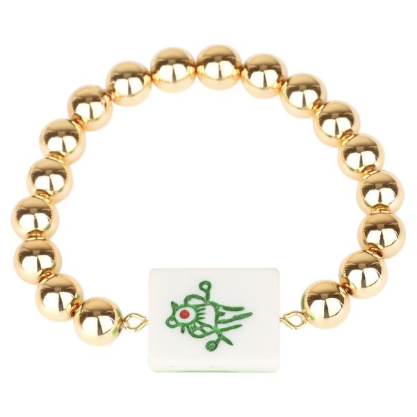 BALL PLASTIC MAHJONG ELASTIC BRACELET