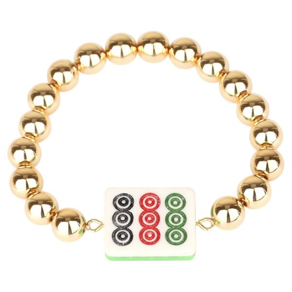 BALL PLASTIC MAHJONG ELASTIC BRACELET