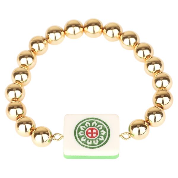 BALL PLASTIC MAHJONG ELASTIC BRACELET