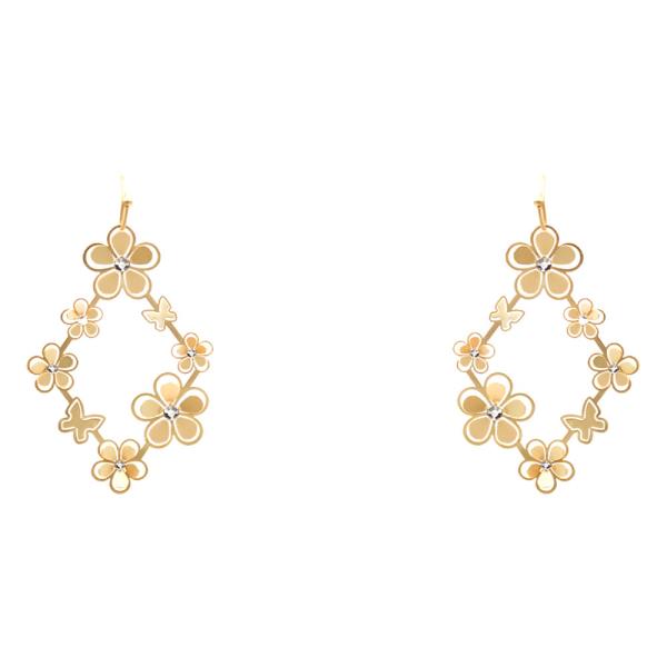 FLOWER TEARDROP EARRING