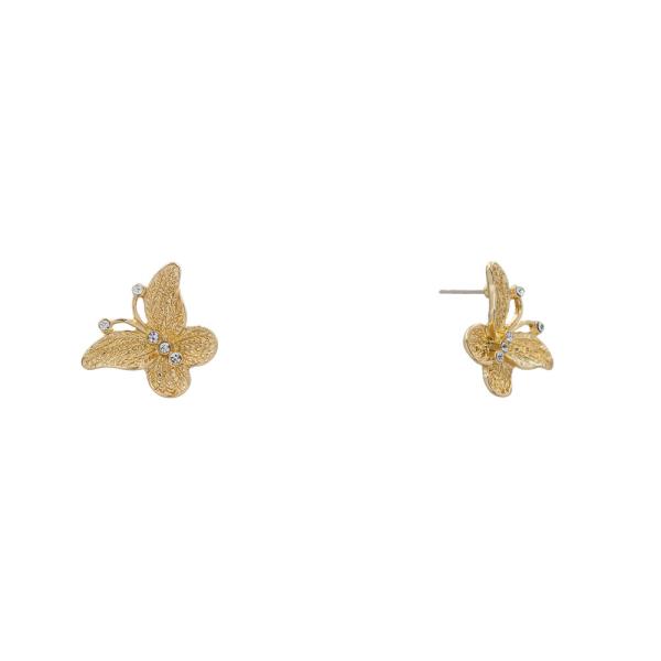 METAL BUTTERFLY CLIP ON EARRING