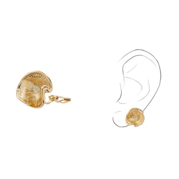METAL ROUND CLIP ON EARRING