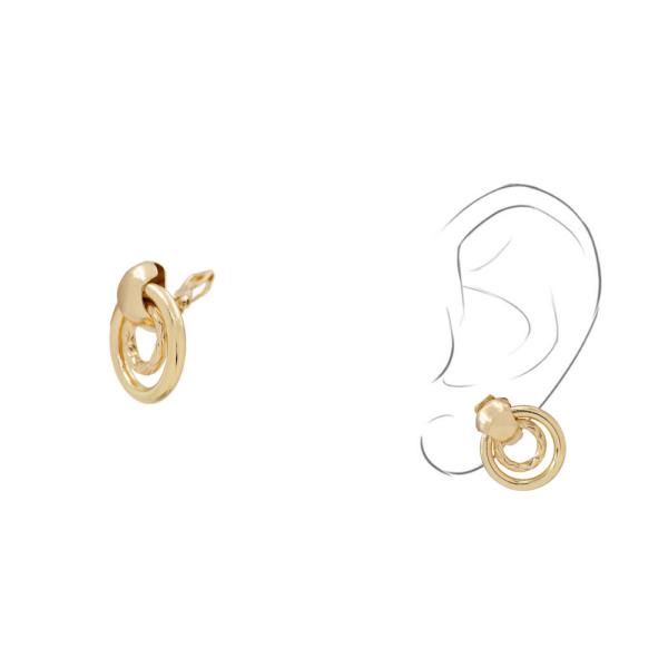 METAL SWIRL CLIP ON EARRING