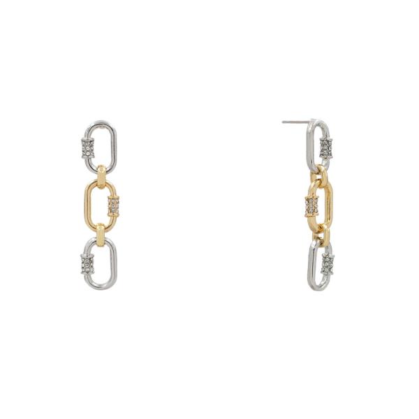METAL LINK DROP EARRING