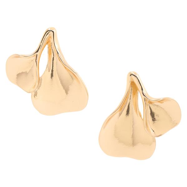 METAL TULIP POST EARRING