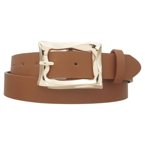 ORGANIC WAVE RECTANGLE BUCKLE BELT