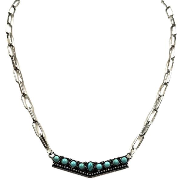 WESTERN V SHAPE TQ NECKLACE