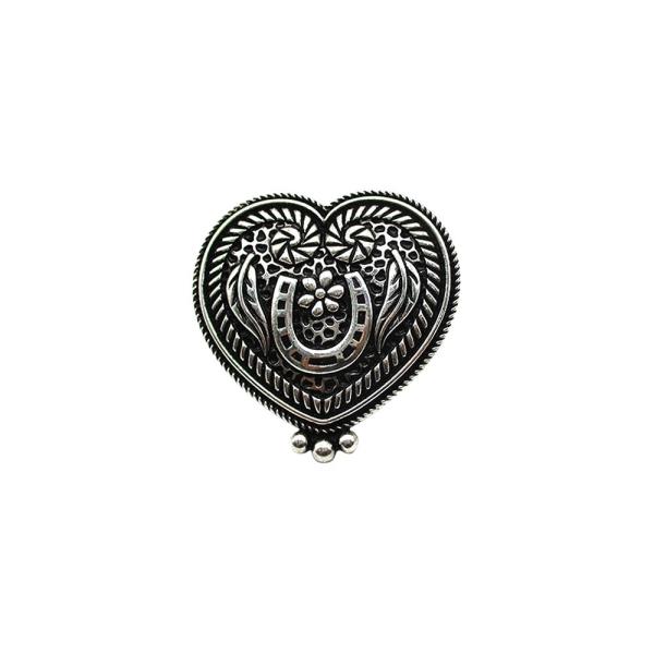 WESTERN HEART HORSE SHOE RING