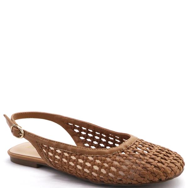 WOVEN SLINGBACK FLATS
