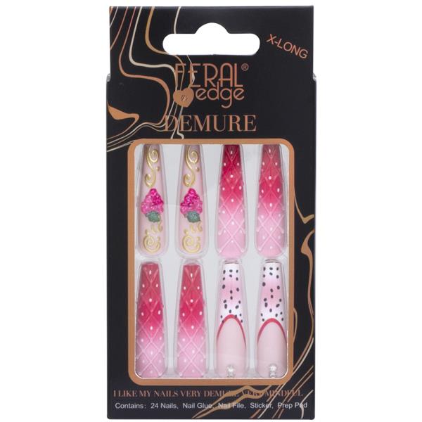 FERAL EDGE DEMURE DESIGN NAIL DECORATION SET
