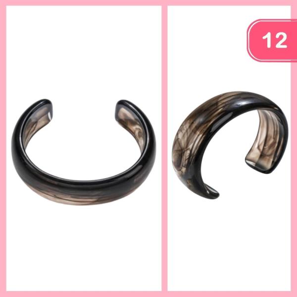 ACRYLIC OPEN CUFF BRACELET (12 UNITS)