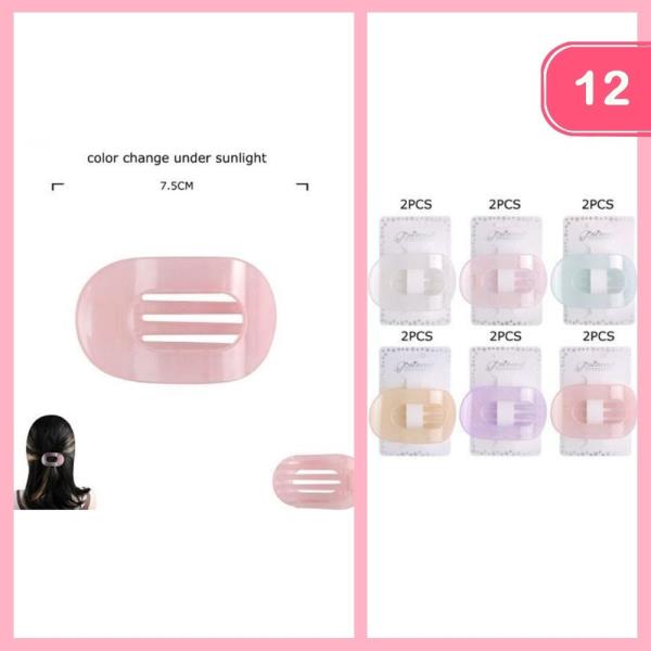 FLAT HAIR CLAW CLIP (12 UNITS)