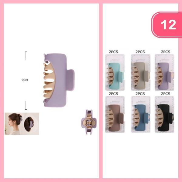 HAIR CLAW CLIPS (12 UNITS)