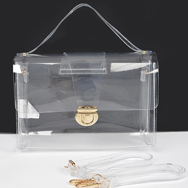 TRANSPARENT TOP HANDLE BAG