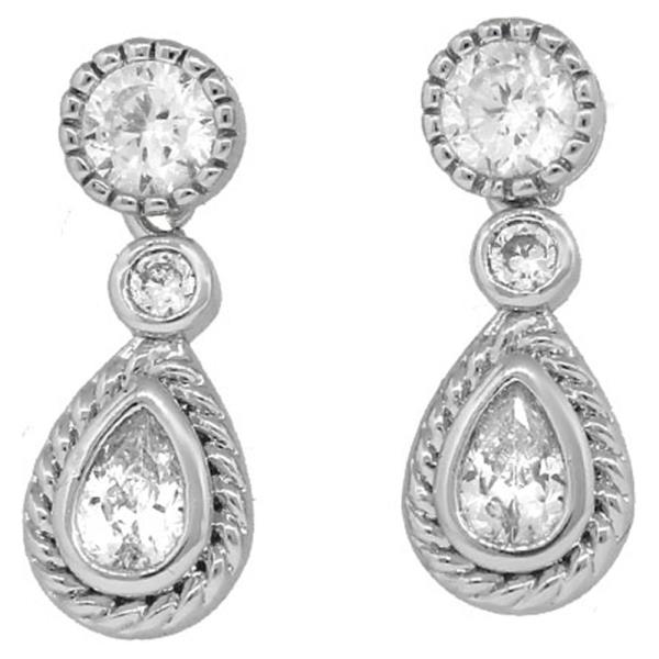 CZ DROP EARRING