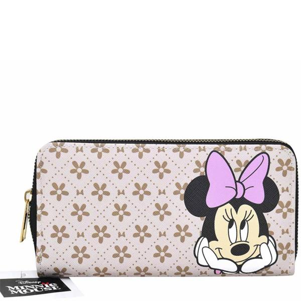 MINNIE PU DELUXE WALLET BROWN