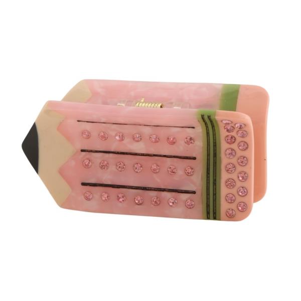RHINESTONE PENCIL HAIR CLAW CLIP