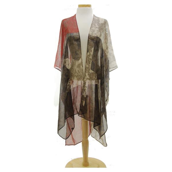 AMERICAN FLAG PRINT KIMONO