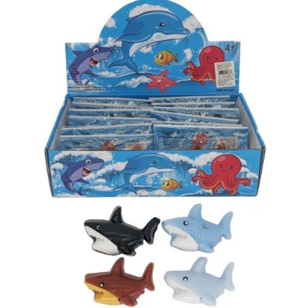 SHARK SQUISHY SQUEEZE TOY (12 UNITS)