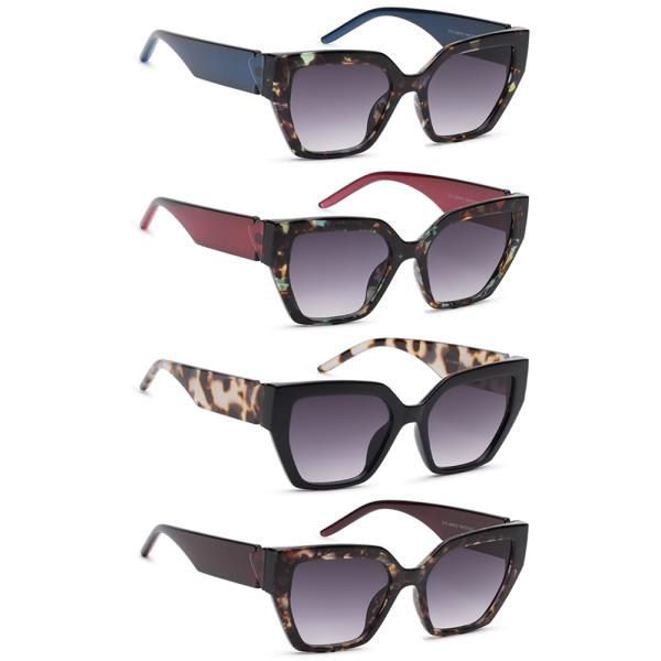 STYLISH SQUARE CAT EYE SUNGLASSES 1DZ