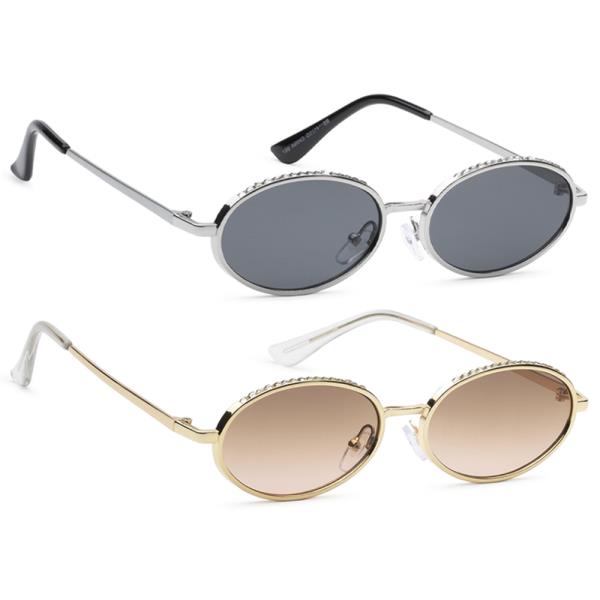 OVAL ROUND TOP EMBELLISHED SUNGLASSES 1DZ