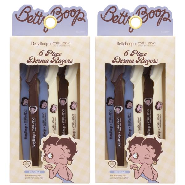 CELAVI X BETTY BOOP 6PC DERMA RAZORS (2 UNITS)