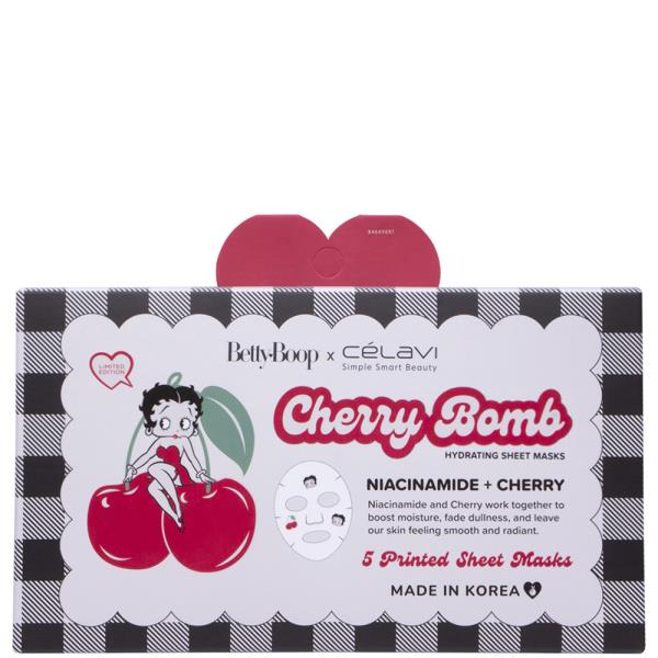 CELAVI X BETTY BOOP CHERRY BOMB HYDRATING 5 PRINTED SHEET MASKS