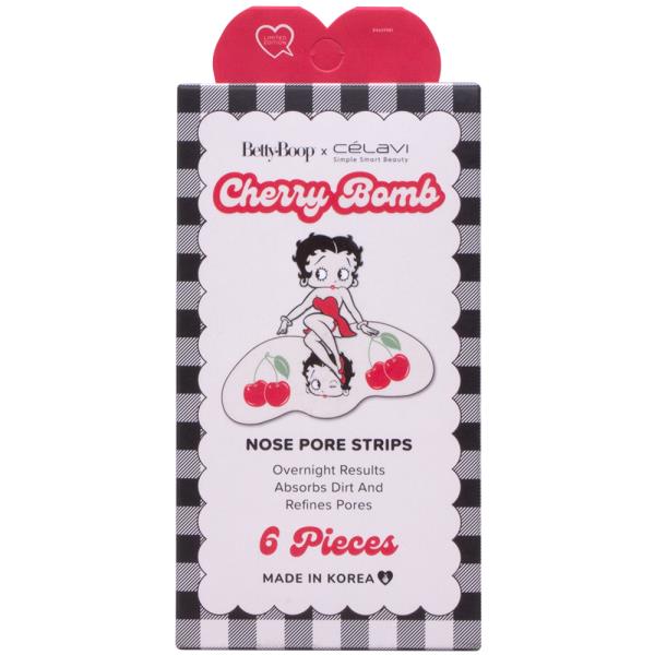 CELAVI X BETTY BOOP CHERRY BOMB 6PC NOSE PORE STRIPS