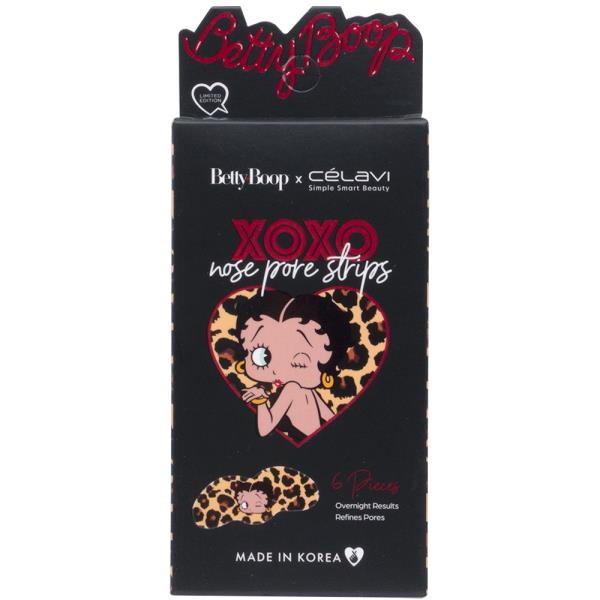 CELAVI X BETTY BOOP XOXO 6PC NOSE PORE STRIPS