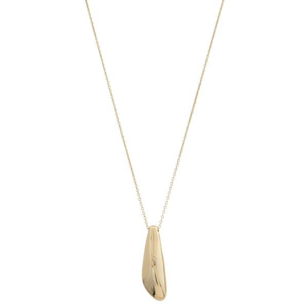 SODAJO LONG ASYMMETRIC PENDANT DROP DESIGN CHAIN LINK NECKLACE