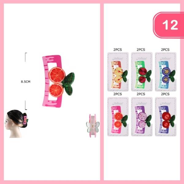 FRUIT HAIR CLAW CLIP (12 UNITS)