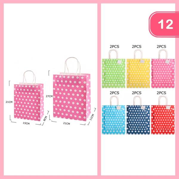 POLKA DOT GIFT BAG (12 UNITS )