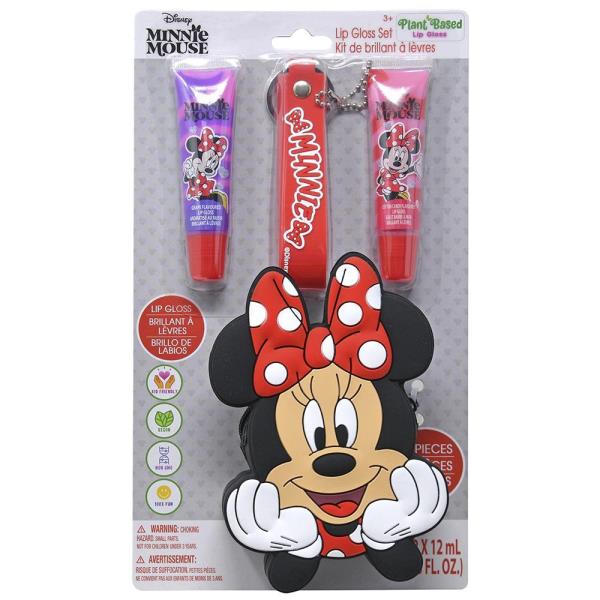 MINNIE LIP GLOSS SET W SHAPED POUCH