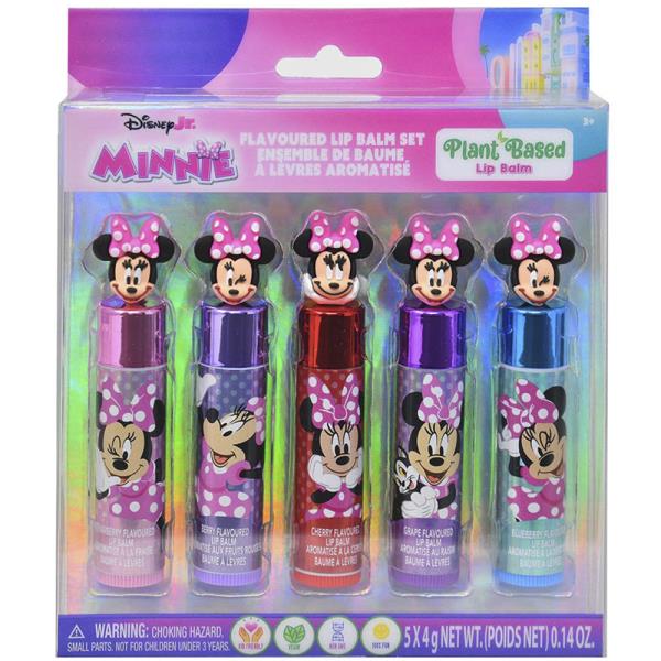 MINNIE 5PC LIP BALM W FIGURINE HEADER
