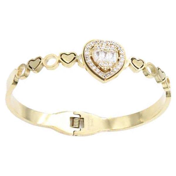 STAINLESS STEEL HEART BRACELET