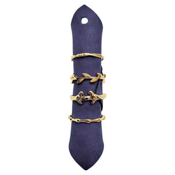 LEAF CHAIN STACKABLE RING SET