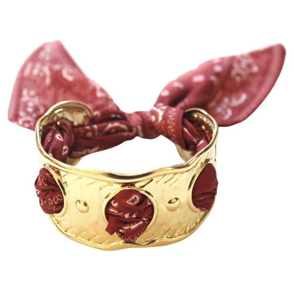 BANDANA WRAP METAL CUFF BRACELET