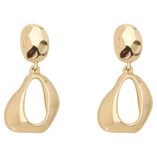 ABSTRACT OPEN TEARDROP DROP EARRING