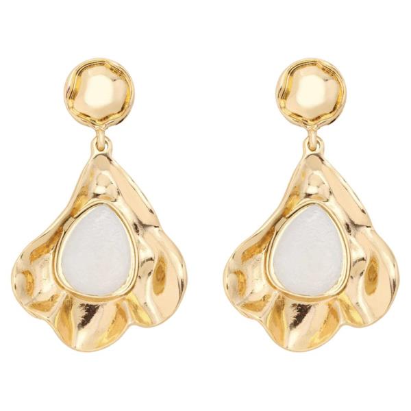 RESIN TEARDROP ABSTRACT DROP EARRING
