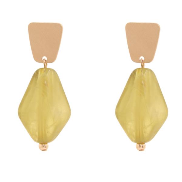 METAL RESIN DANGLE EARRING