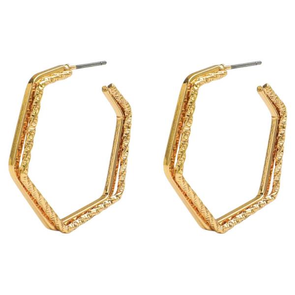 GEOMETRIC HOOP EARRING