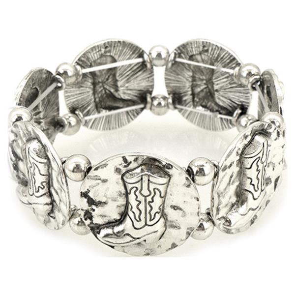 WESTERN COWBOY BOOT CONCHO STRETCH BRACELET