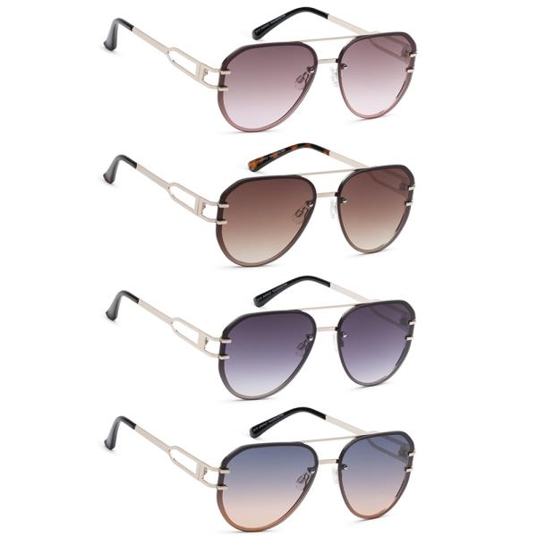 RIMLESS AVIATOR SUNGLASSES 1DZ