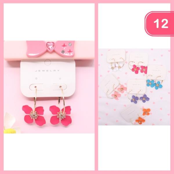 GOOP FLOWER EARRINGS (12 UNITS)