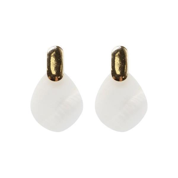 METAL PEARL STUD EARRING