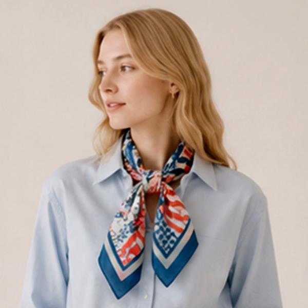 PATCH WORK PRINT SQUARE SCARF