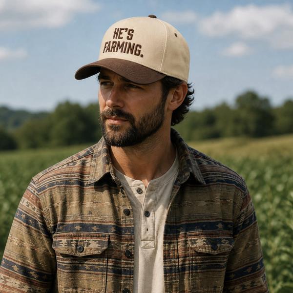 CC HE`S FARMING TRUCKER HAT