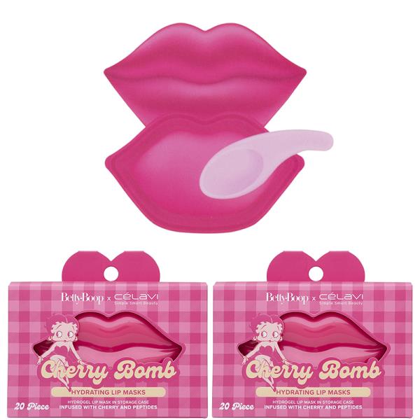 CELAVI BETTY BOOP CHERRY BOMB HYDRATING 20PC LIP MASKS (2 UNITS)