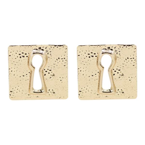 LOCK HOLE POST EARRING