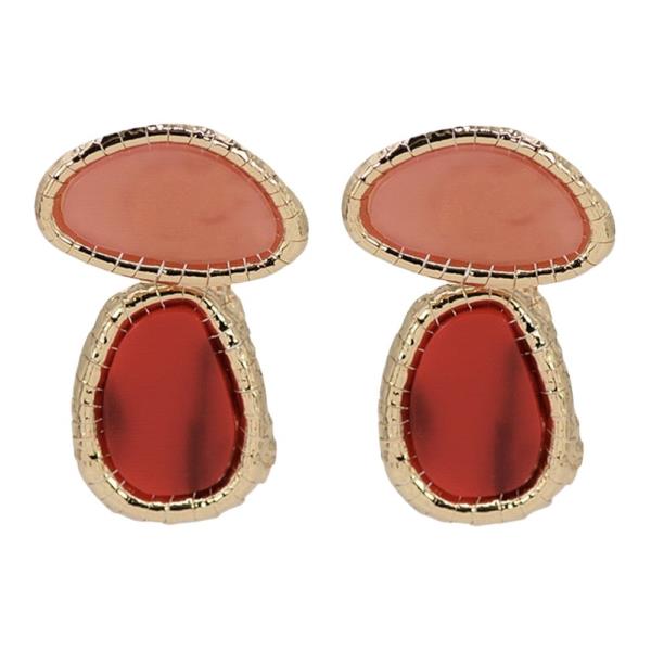 DOUBLE LINK BEADED EARRING